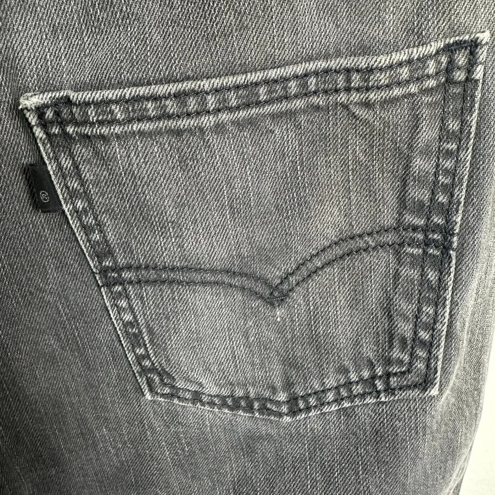 Levi's 513 Slim Straight‎ Jeans Mens 29x30 Grey Denim